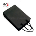 Eco-friendly black paper bag with rope handle for wholesales